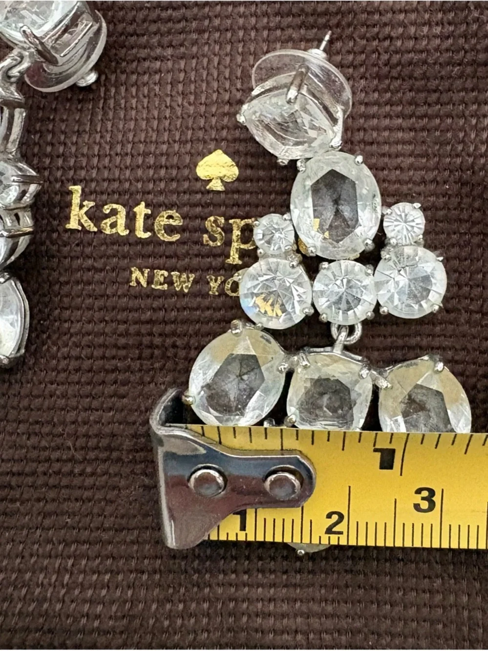 Kate‎ Spade New York Glitzy Gems Chandelier Drop Earrings Silver Bride Wedding